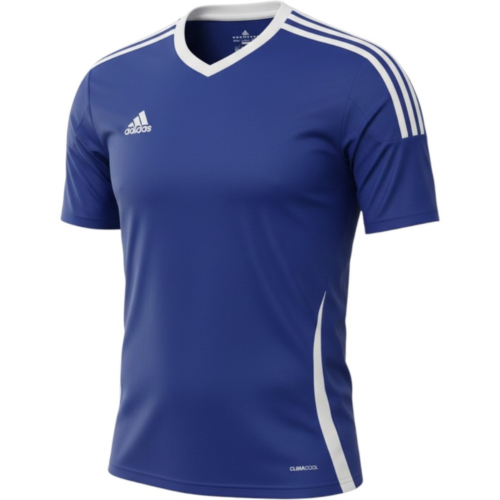 Adidas Soccer Jersey Mens L Blue Polyester ClimaCool Training Shirt Sporty Boho